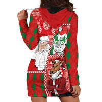 Australian Christmas Hoodie Dress - Santa Koala Kangaroo and Holiday Cheer - Wonder Print Shop