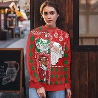 Australian Christmas Ugly Christmas Sweater - Santa Koala Kangaroo and Holiday Cheer - Wonder Print Shop