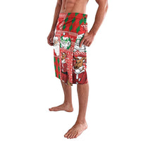 Australian Christmas Lavalava - Santa Koala Kangaroo and Holiday Cheer - Wonder Print Shop