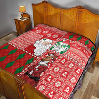 Australian Christmas Quilt - Santa Koala Kangaroo and Holiday Cheer - Wonder Print Shop