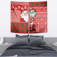 Australian Christmas Tapestry - Santa Koala Kangaroo and Holiday Cheer - Wonder Print Shop