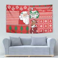 Australian Christmas Tapestry - Santa Koala Kangaroo and Holiday Cheer - Wonder Print Shop
