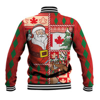 Canadian Christmas Baseball Jacket A Merry Xmas Santa and Funny Moose - Wonder Print Shop