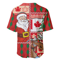 Canadian Christmas Baseball Jersey A Merry Xmas Santa and Funny Moose - Wonder Print Shop