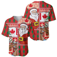 Canadian Christmas Baseball Jersey A Merry Xmas Santa and Funny Moose - Wonder Print Shop