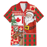 Canadian Christmas Family Matching Mermaid Dress and Hawaiian Shirt A Merry Xmas Santa and Funny Moose - Wonder Print Shop