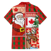 Canadian Christmas Family Matching Summer Maxi Dress and Hawaiian Shirt A Merry Xmas Santa and Funny Moose - Wonder Print Shop