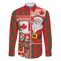 Canadian Christmas Family Matching Summer Maxi Dress and Hawaiian Shirt A Merry Xmas Santa and Funny Moose - Wonder Print Shop