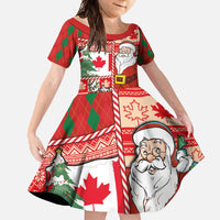 Canadian Christmas Family Matching Tank Maxi Dress and Hawaiian Shirt A Merry Xmas Santa and Funny Moose - Wonder Print Shop