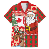 Canadian Christmas Family Matching Tank Maxi Dress and Hawaiian Shirt A Merry Xmas Santa and Funny Moose - Wonder Print Shop