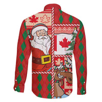 Canadian Christmas Family Matching Tank Maxi Dress and Hawaiian Shirt A Merry Xmas Santa and Funny Moose - Wonder Print Shop