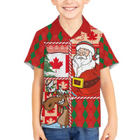 Canadian Christmas Family Matching Tank Maxi Dress and Hawaiian Shirt A Merry Xmas Santa and Funny Moose - Wonder Print Shop
