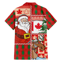 Canadian Christmas Hawaiian Shirt A Merry Xmas Santa and Funny Moose - Wonder Print Shop