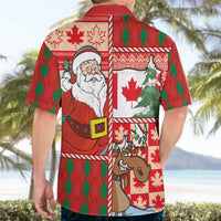 Canadian Christmas Hawaiian Shirt A Merry Xmas Santa and Funny Moose - Wonder Print Shop
