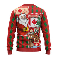 Canadian Christmas Ugly Christmas Sweater A Merry Xmas Santa and Funny Moose - Wonder Print Shop
