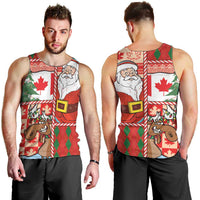 Canadian Christmas Men Tank Top A Merry Xmas Santa and Funny Moose - Wonder Print Shop