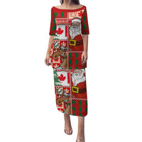 Canadian Christmas Puletasi A Merry Xmas Santa and Funny Moose - Wonder Print Shop