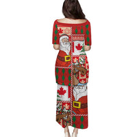 Canadian Christmas Puletasi A Merry Xmas Santa and Funny Moose - Wonder Print Shop