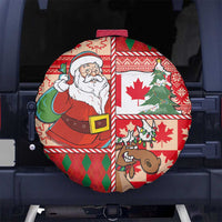 Canadian Christmas Spare Tire Cover A Merry Xmas Santa and Funny Moose - Wonder Print Shop