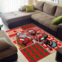 Canadian Christmas Area Rug Santa Hoho Holiday - A Beaver and Moose - Wonder Print Shop