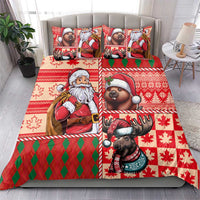 Canadian Christmas Bedding Set Santa Hoho Holiday - A Beaver and Moose - Wonder Print Shop
