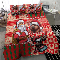Canadian Christmas Bedding Set Santa Hoho Holiday - A Beaver and Moose - Wonder Print Shop