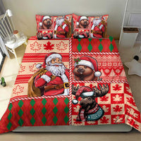 Canadian Christmas Bedding Set Santa Hoho Holiday - A Beaver and Moose - Wonder Print Shop