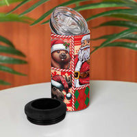 Canadian Christmas 4 in 1 Can Cooler Tumbler Santa Hoho Holiday - A Beaver and Moose - Wonder Print Shop