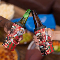 Canadian Christmas 4 in 1 Can Cooler Tumbler Santa Hoho Holiday - A Beaver and Moose - Wonder Print Shop