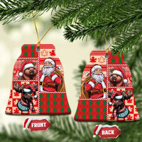 Canadian Christmas Ceramic Ornament Santa Hoho Holiday - A Beaver and Moose - Wonder Print Shop