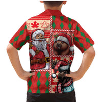 Canadian Christmas Family Matching Mermaid Dress and Hawaiian Shirt Santa Hoho Holiday - A Beaver and Moose - Wonder Print Shop