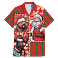 Canadian Christmas Family Matching Mermaid Dress and Hawaiian Shirt Santa Hoho Holiday - A Beaver and Moose - Wonder Print Shop