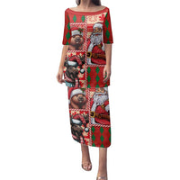 Canadian Christmas Family Matching Puletasi and Hawaiian Shirt Santa Hoho Holiday - A Beaver and Moose - Wonder Print Shop