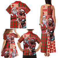 Canadian Christmas Family Matching Tank Maxi Dress and Hawaiian Shirt Santa Hoho Holiday - A Beaver and Moose - Wonder Print Shop