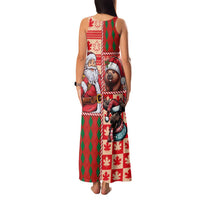 Canadian Christmas Family Matching Tank Maxi Dress and Hawaiian Shirt Santa Hoho Holiday - A Beaver and Moose - Wonder Print Shop