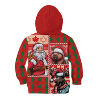 Canadian Christmas Kid Hoodie Santa Hoho Holiday - A Beaver and Moose - Wonder Print Shop