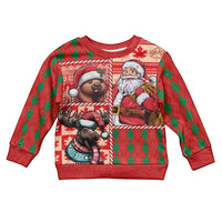 Canadian Christmas Kid Ugly Christmas Sweater Santa Hoho Holiday - A Beaver and Moose - Wonder Print Shop