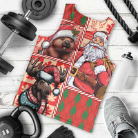 Canadian Christmas Men Tank Top Santa Hoho Holiday - A Beaver and Moose - Wonder Print Shop