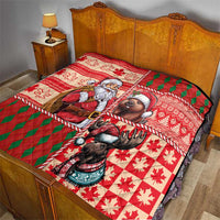 Canadian Christmas Quilt Santa Hoho Holiday - A Beaver and Moose - Wonder Print Shop