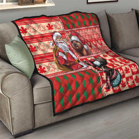 Canadian Christmas Quilt Santa Hoho Holiday - A Beaver and Moose - Wonder Print Shop