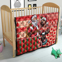 Canadian Christmas Quilt Santa Hoho Holiday - A Beaver and Moose - Wonder Print Shop