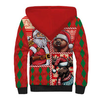 Canadian Christmas Sherpa Hoodie Santa Hoho Holiday - A Beaver and Moose - Wonder Print Shop