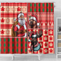 Canadian Christmas Shower Curtain Santa Hoho Holiday - A Beaver and Moose