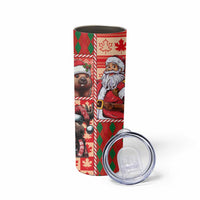 Canadian Christmas Skinny Tumbler Santa Hoho Holiday - A Beaver and Moose - Wonder Print Shop
