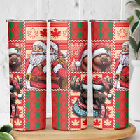 Canadian Christmas Skinny Tumbler Santa Hoho Holiday - A Beaver and Moose - Wonder Print Shop