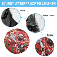 Canadian Christmas Spare Tire Cover Santa Hoho Holiday - A Beaver and Moose - Wonder Print Shop
