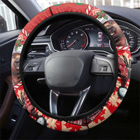 Canadian Christmas Steering Wheel Cover Santa Hoho Holiday - A Beaver and Moose - Wonder Print Shop