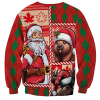 Canadian Christmas Sweatshirt Santa Hoho Holiday - A Beaver and Moose - Wonder Print Shop