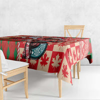 Canadian Christmas Tablecloth Santa Hoho Holiday - A Beaver and Moose - Wonder Print Shop