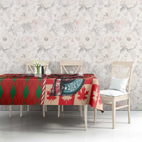 Canadian Christmas Tablecloth Santa Hoho Holiday - A Beaver and Moose - Wonder Print Shop